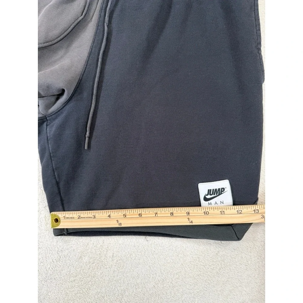 Jordan Jumpman Fleece Shorts Mens Large Black Grey Split Colorblock DC4224-010